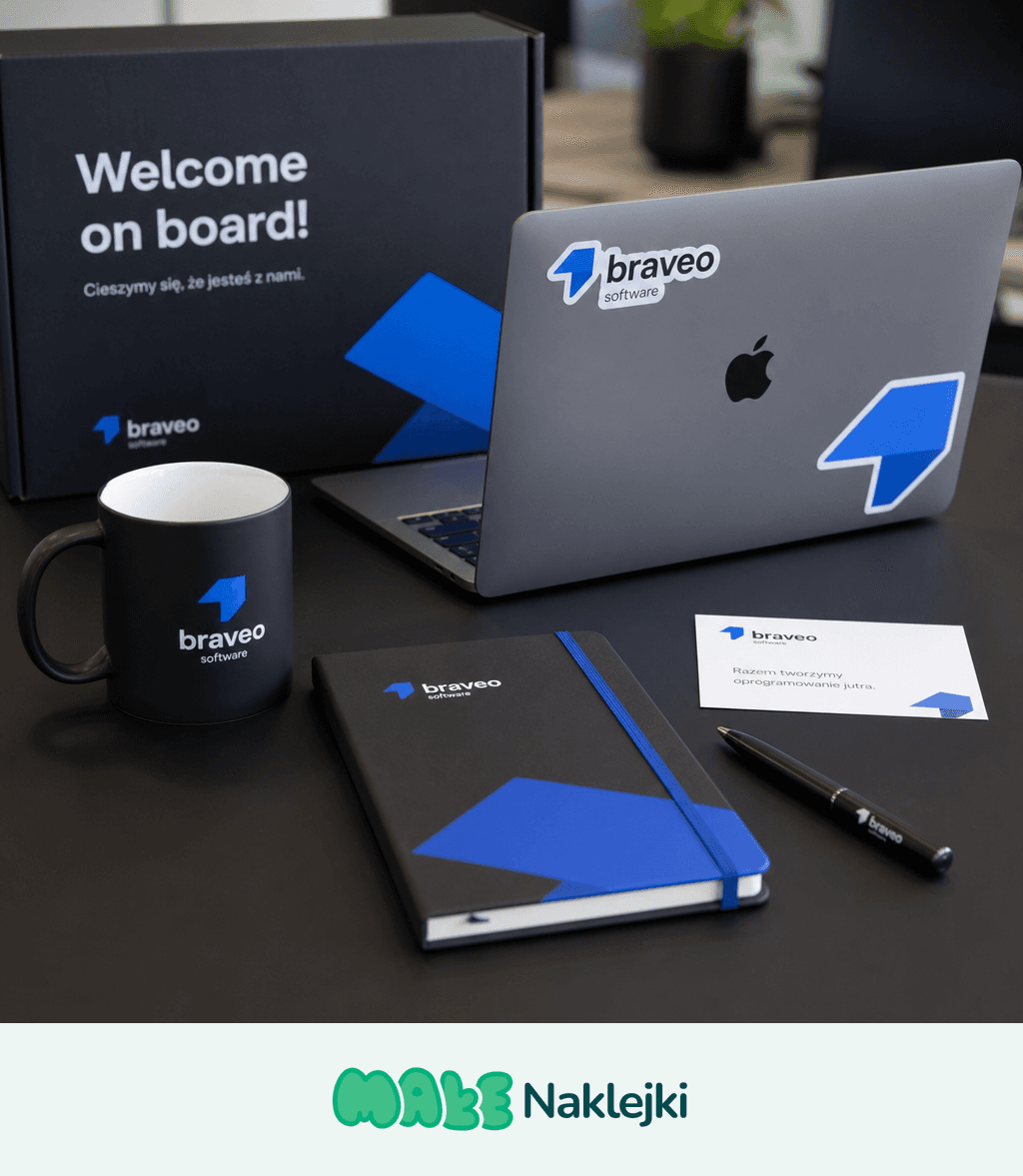 Naklejki firmowe na eventy - Welcome Pack dla pracowników