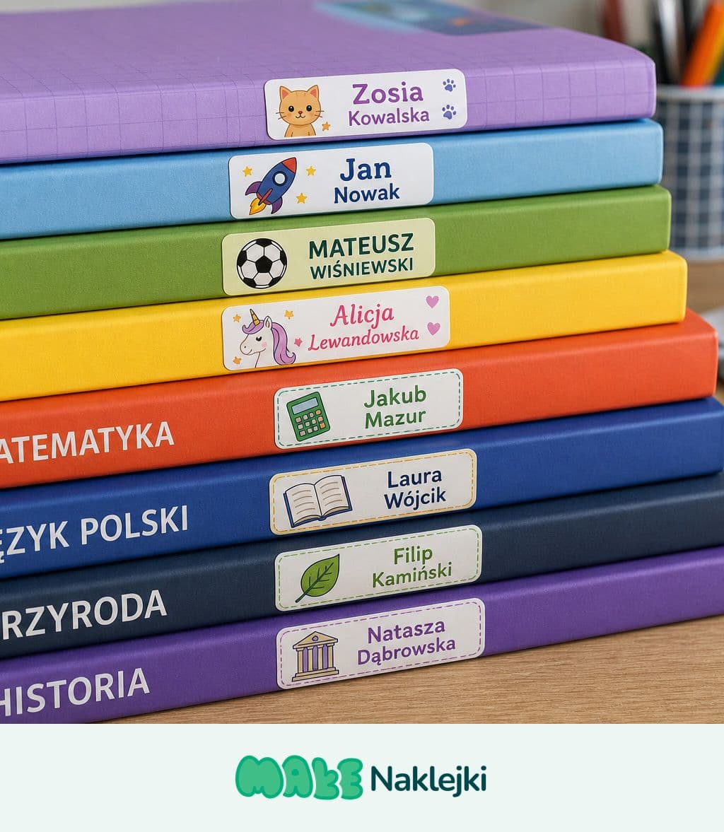 Personalizowane naklejki do przedszkola i na zeszyty