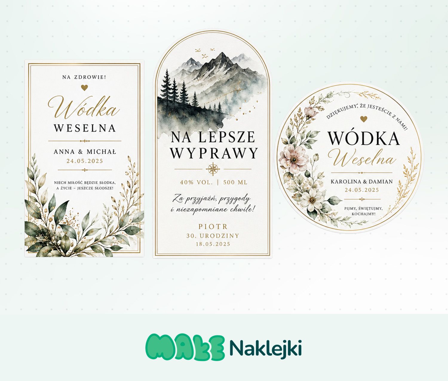 Nadaj swoim wyrobom profesjonalny wygląd - estetyczne naklejki na nalewki domowe z mocnym klejem, odporne na wilgoć, idealne do obdarowania bliskich.